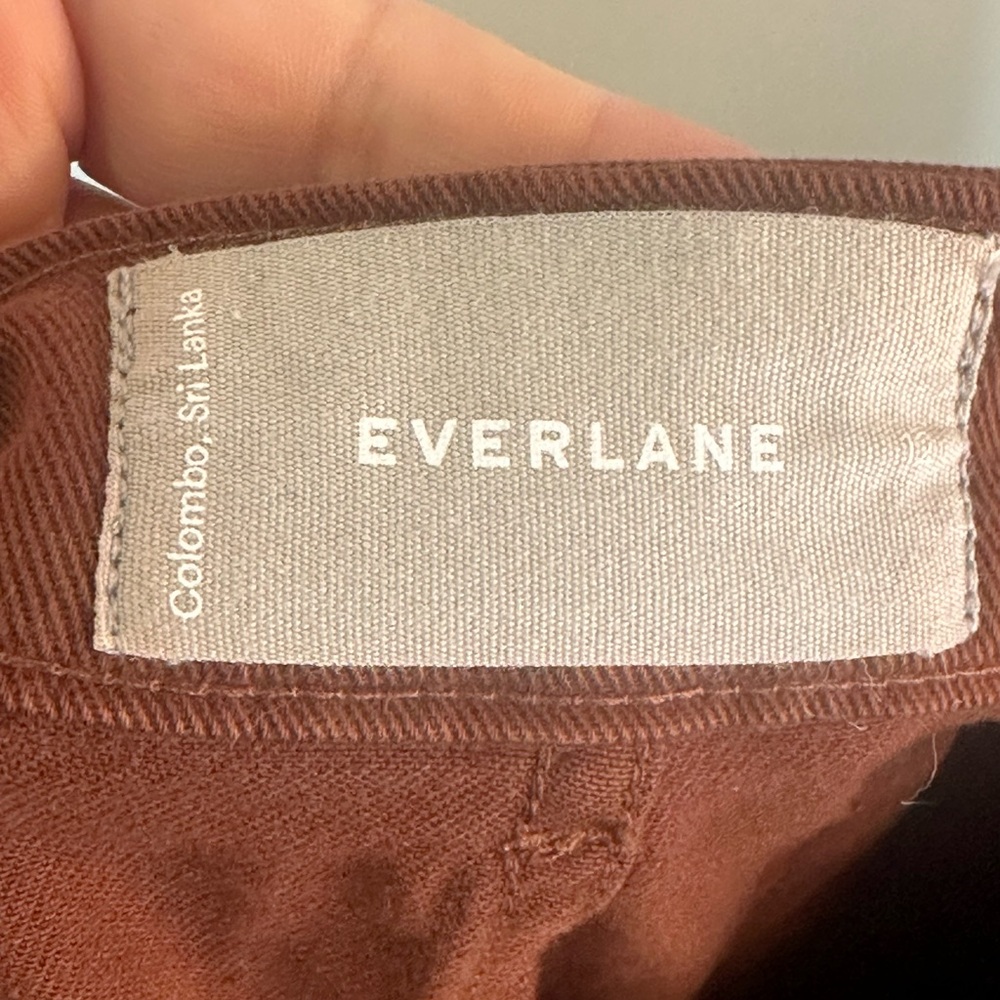 Everlane Utility Barrel Brown Hi Waist Organic Cotton Jeans/Pants, size 12 - Picture 8 of 13